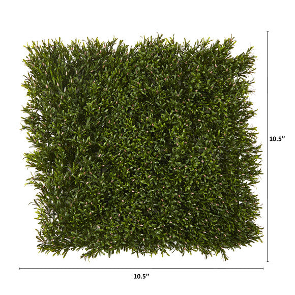 10.5” X 10.5” ROSEMARY ARTIFICIAL WALL MAT UV RESISTANT (INDOOR/OUTDOOR) (SET OF 4) - HYGGE CAVE
