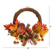26” FALL HARVEST ARTIFICIAL AUTUMN WREATH WITH TWIG BASE AND BUNNY - HYGGE CAVE