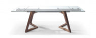 HYGGE CAVE | WALNUT GLASS AND STEEL DINING TABLE 