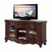 HYGGE CAVE | BROWN CHERRY WOOD GLASS TV STAND