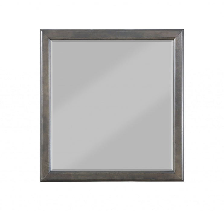 HYGGE CAVE | CLASSIC GRAY WOODEN MIRROR