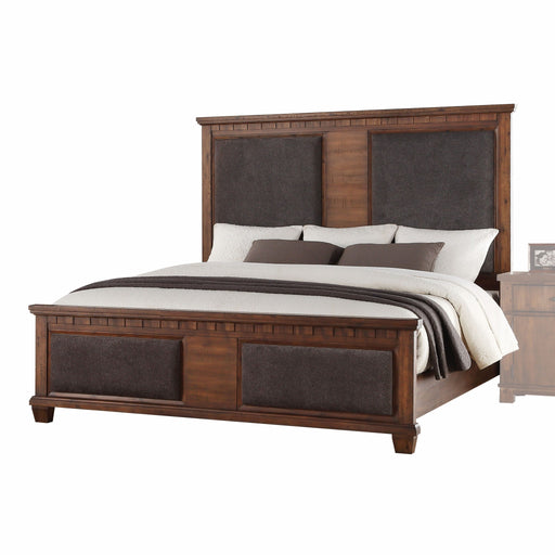 HYGGE CAVE | CHERRY OAK WOOD UPHOLSTERED KING BED