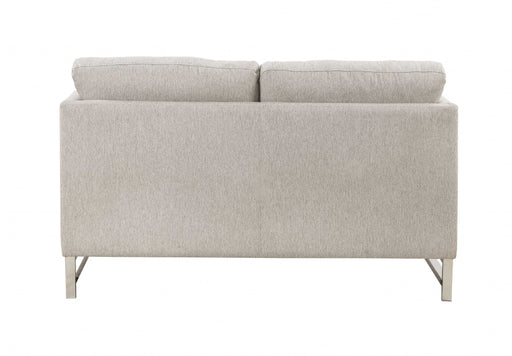 HYGGE CAVE | BEIGE LINEN LOVESEAT WITH 2 PILLOWS 