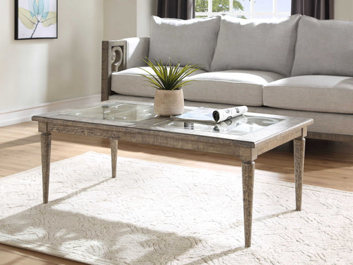 HYGGE CAVE | GLASS AND WOOD COFFEE TABLE