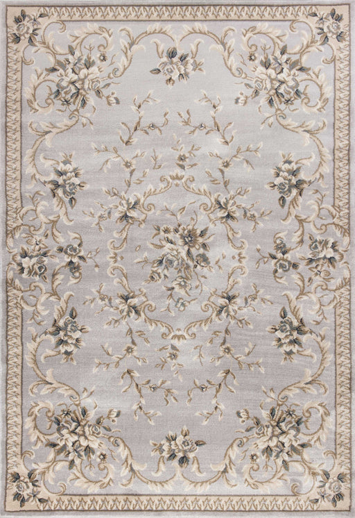 HYGGE CAVE | LIGHT GREY FLORAL AREA RUG