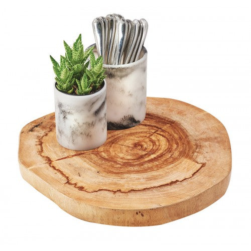 HYGGE CAVE | NATURAL WOOD SLICE TRAY