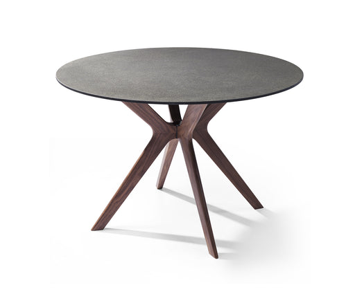 HYGGE CAVE | WALNUT VENEER SOLID WOOD EXTENDABLE DINING TABLE 