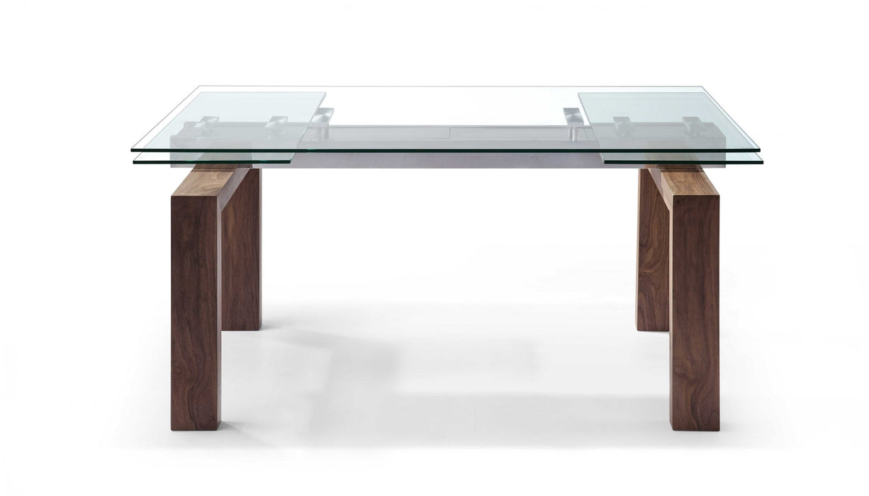 HYGGE CAVE | WALNUT SOLID WOOD EXTENDABLE DINING TABLE 