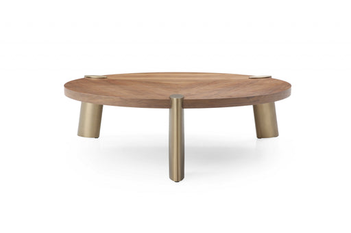 HYGGE CAVE | WALNUT STAINLESS STEEL COFFEE TABLE 