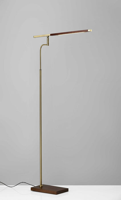 HYGGE CAVE | LED FLOOR LAMP WITH WALNUT WOOD FINISH