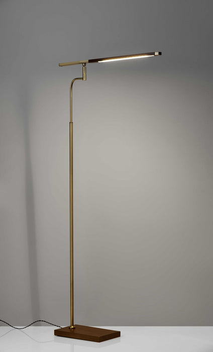 HYGGE CAVE | LED FLOOR LAMP WITH WALNUT WOOD FINISH