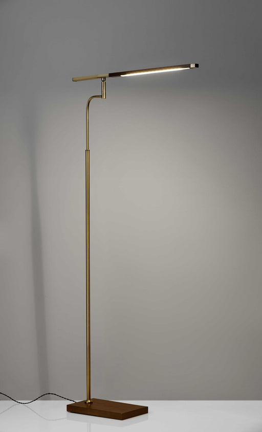 HYGGE CAVE | LED FLOOR LAMP WITH WALNUT WOOD FINISH