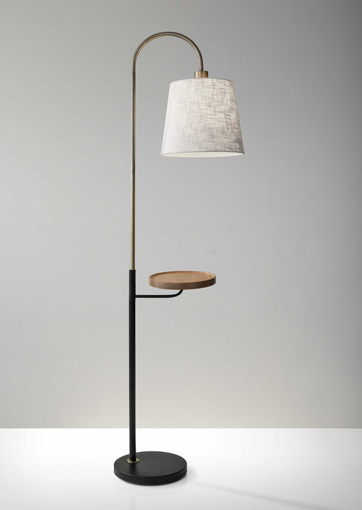 HYGGE CAVE | ANTIQUE BRASS AND BLACK METAL FLOOR LAMP