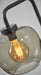 HYGGE CAVE | SMOKED GLASS GLOBE SHADE WITH VINTAGE EDISON BULB
