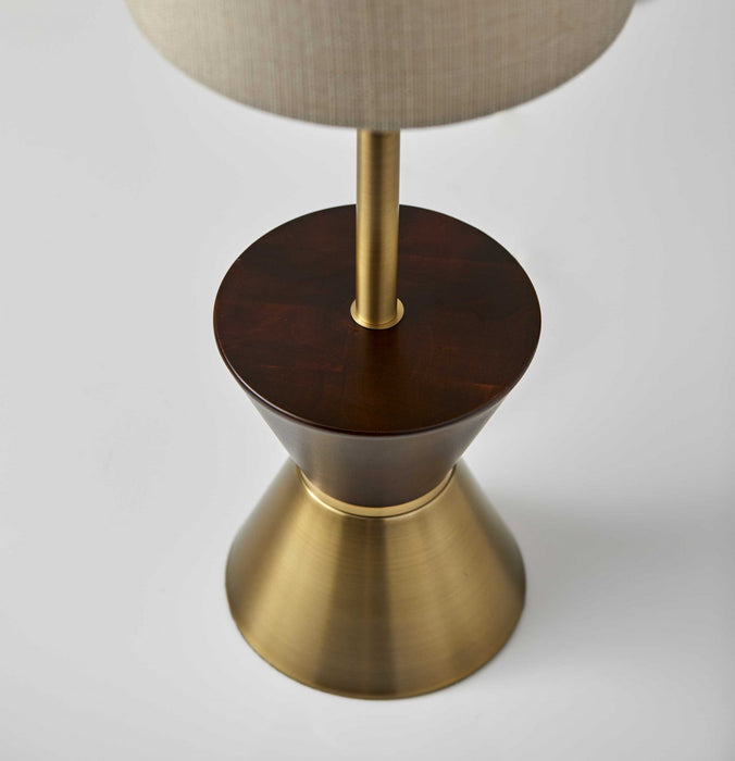 HYGGE CAVE | BRASS WOOD METAL DIABOLO TABLE LAMP