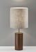 HYGGE CAVE | WALNUT WOOD CIRCULAR BLOCK TABLE LAMP