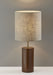 HYGGE CAVE | WALNUT WOOD CIRCULAR BLOCK TABLE LAMP
