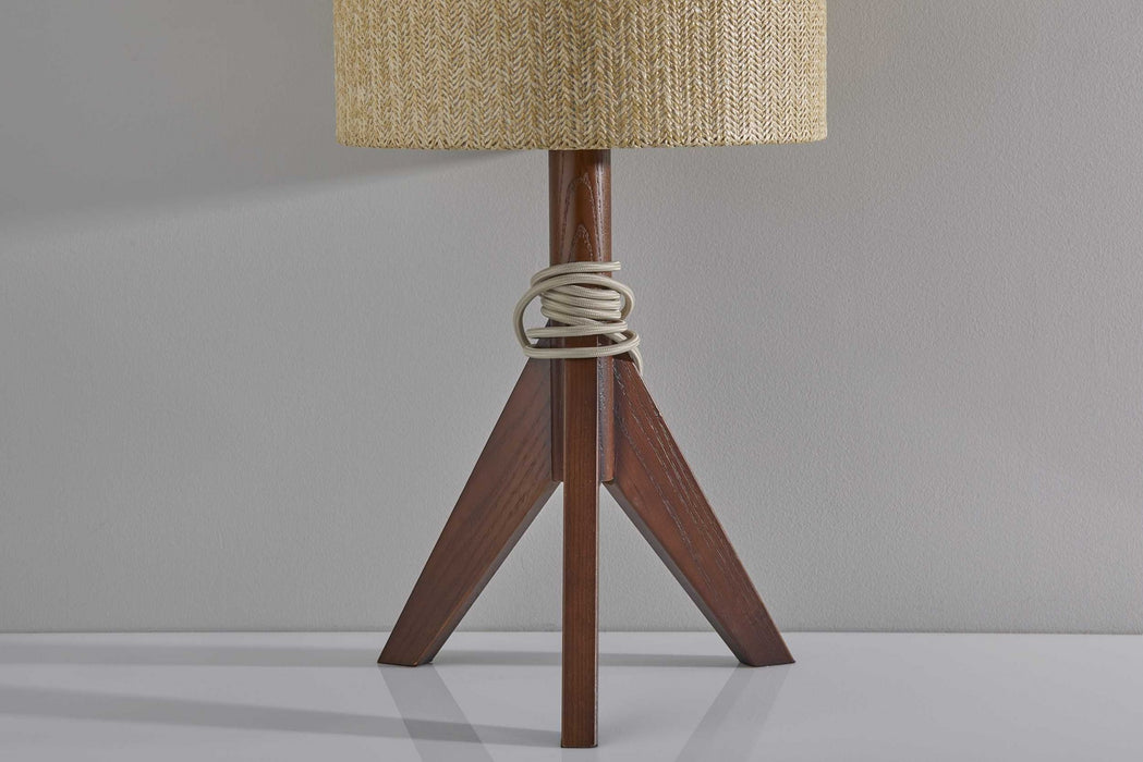 HYGGE CAVE | NATURAL CHUNKY TRIPOD WALNUT WOOD TABLE LAMP
