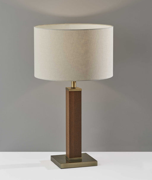 HYGGE CAVE | WALNUT WOOD FINISH MONUMENT TABLE LAMP