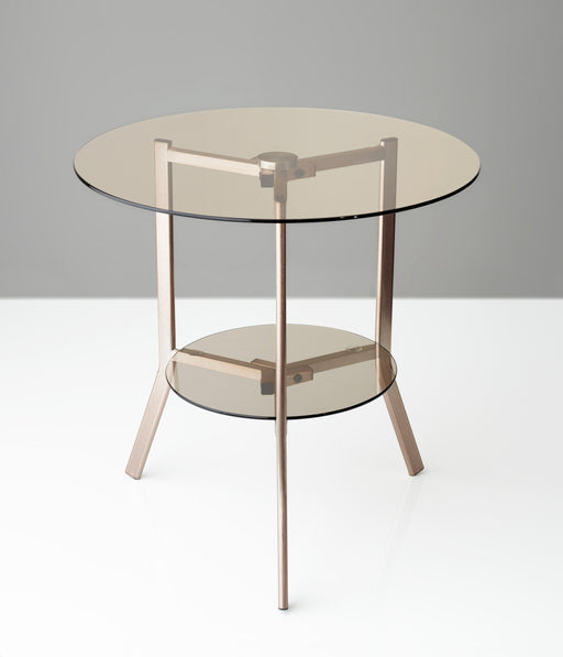HYGGE CAVE | COPPER POWDER COATED METAL TRIPOD END TABLE 