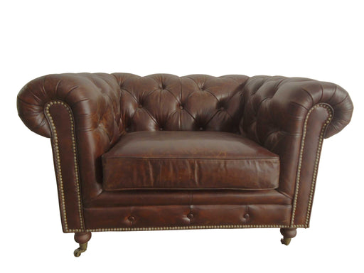 HYGGE CAVE | BROWN LEATHER CLASSIC SOFA 