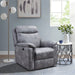HYGGE CAVE | GREY AIR LEATHER RECLINER WITH USB PORT