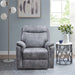 HYGGE CAVE | GREY AIR LEATHER RECLINER WITH USB PORT
