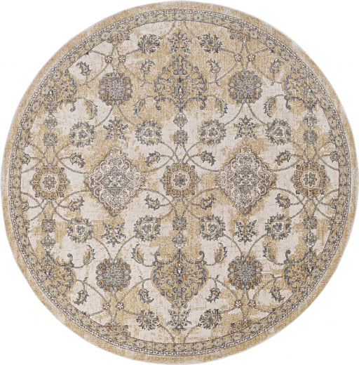 HYGGE CAVE | FLORAL ROUND AREA RUG