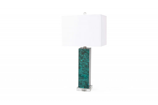 HYGGE CAVE | GREEN MOTHER OF PEARL TABLE LAMP 