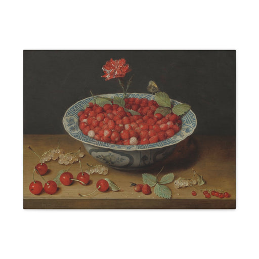 HYGGE CAVE | WILD STRAWBERRIES AND A CARNATION IN A WAN-LI BOWL