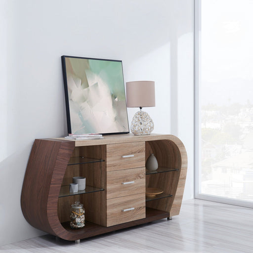 HYGGE CAVE | OAK AND WALNUT BUFFET WITH 3 DRAWERS