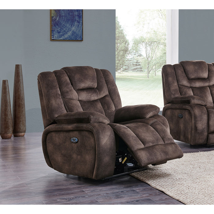 HYGGE CAVE | CHOCOLATE POWER GLIDER RECLINER 