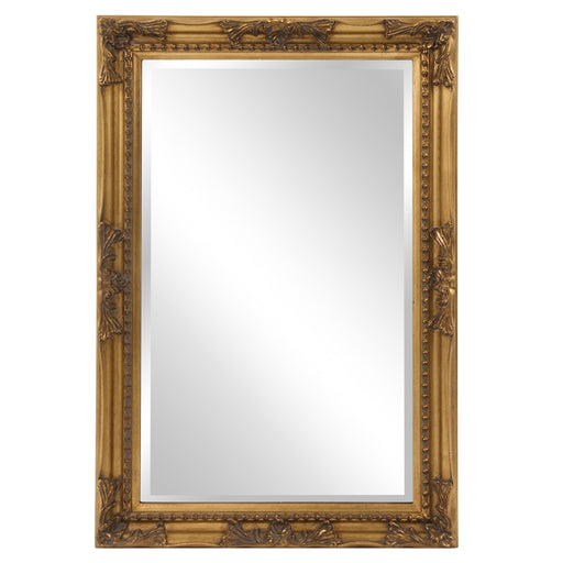 HYGGE CAVE | ANTIQUED GOLD WOOD FRAME MIRROR 