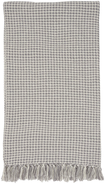 HYGGE CAVE | GRAY AND WHITE THROW BLANKET