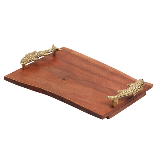 HYGGE CAVE | FISH SHAPED HANDLE WOODEN TRAY