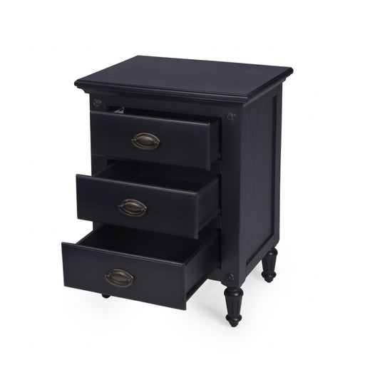 HYGGE CAVE | CLASSIC BLACK 3 DRAWER NIGHTSTAND