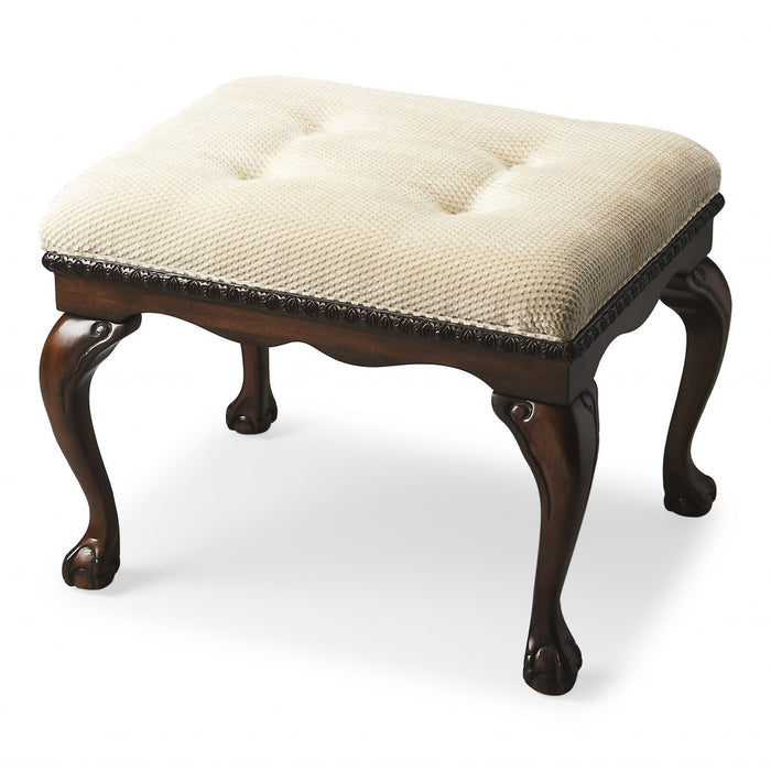 HYGGE CAVE | CLASSIC CHERRY FINISH TUFTED BENCH