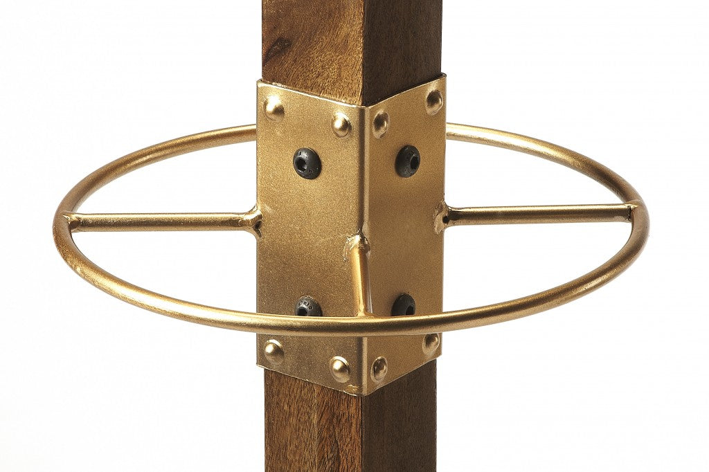 HYGGE CAVE | ANTIQUE GOLD COAT RACK TREE 