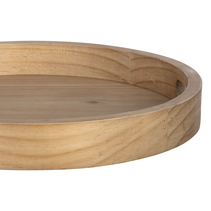 HYGGE CAVE | WOODEN ROUND DECORATIVE TRAY