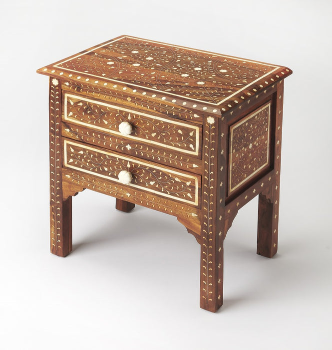 HYGGE CAVE | CHEVRIER WOOD & BONE INLAY ACCENT CHEST