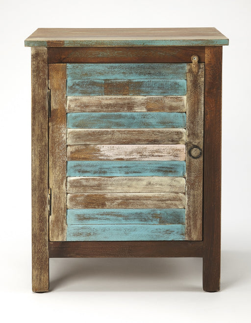 HYGGE CAVE | RUSTIC SHUTTER PAINTED ACCENT CABINET