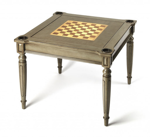 HYGGE CAVE | SILVER SATIN GAME TABLE