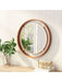 HYGGE CAVE | ANTIQUED GOLD ROUND WALL MIRROR