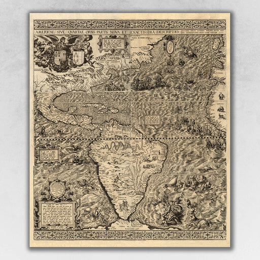 HYGGE CAVE | VINTAGE MAP OF EARLY AMERICAS