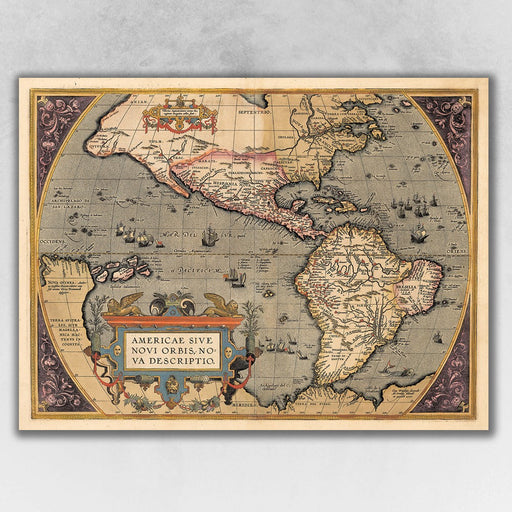 HYGGE CAVE | VINTAGE MAP OF THE AMERICAS