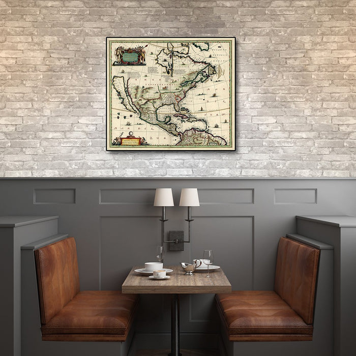 HYGGE CAVE | VINTAGE MAP OF EARLY NORTH AMERICA
