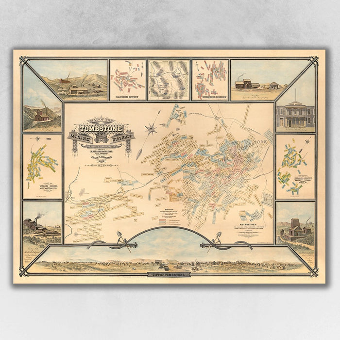 HYGGE CAVE | VINTAGE MAP OF TOMBSTONE