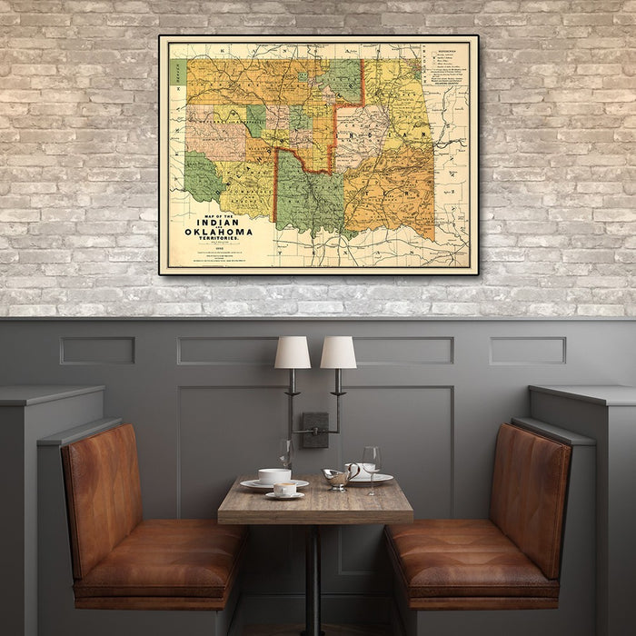 HYGGE CAVE | MAP OF INDIAN AND OKLAHOMA TERRITORIES