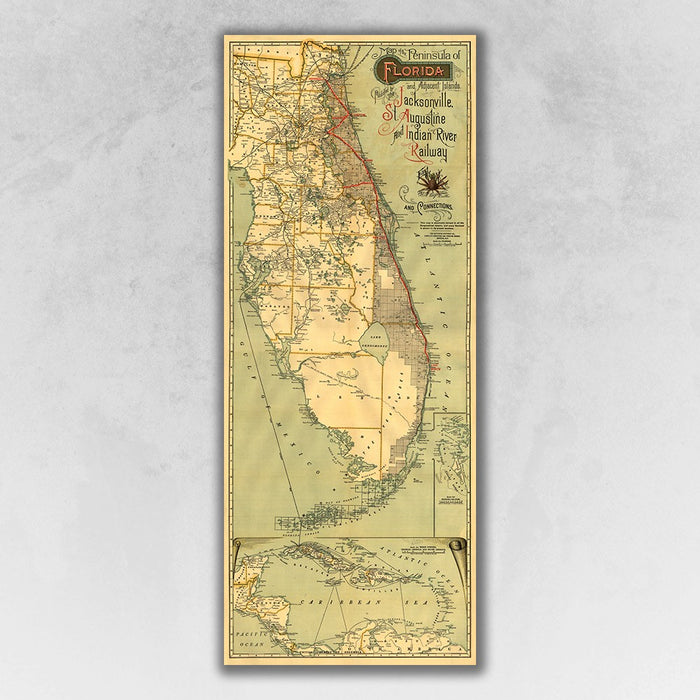 HYGGE CAVE | VINTAGE MAP OF JACKSONVILLE FLORIDA