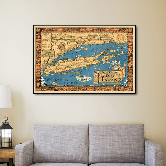 HYGGE CAVE | VINTAGE MAP OF LONG ISLAND